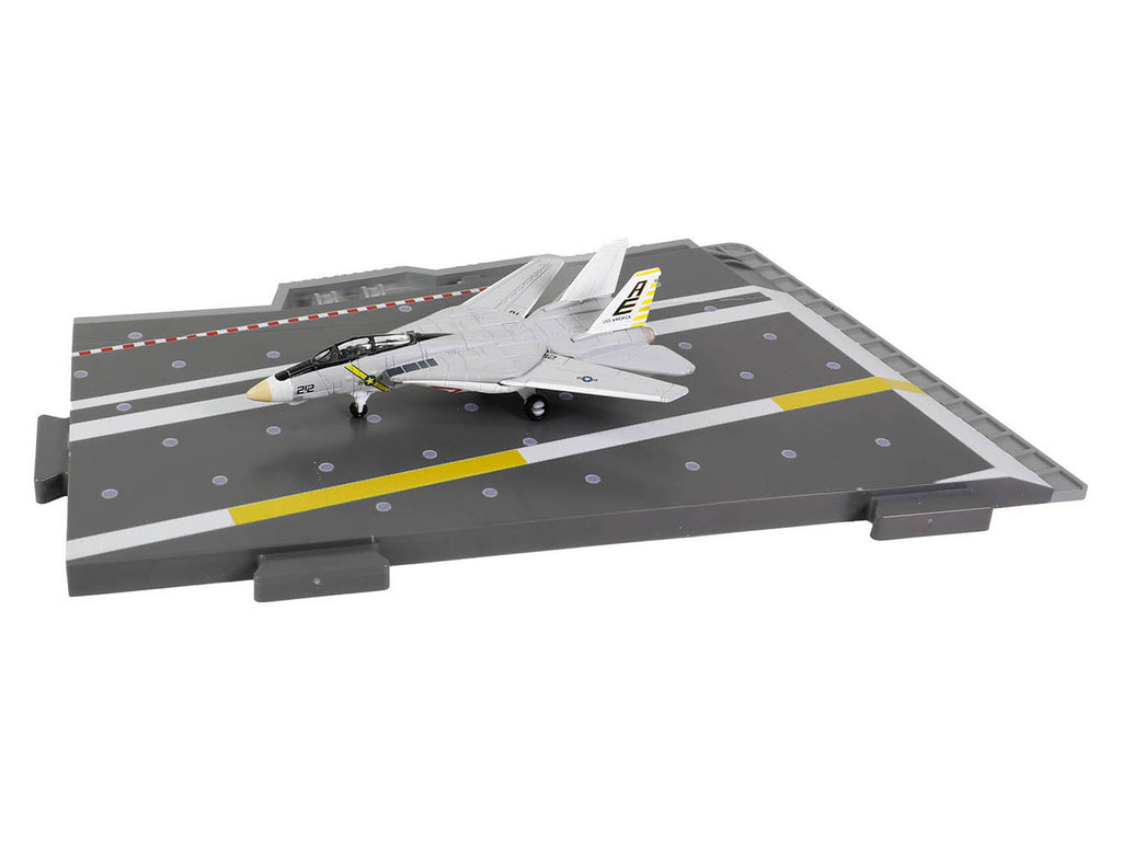 Grumman F-14B Tomcat Fighter Aircraft 'VF-142 Ghostriders' and Section K of USS Enterprise (CVN-65) Aircraft Carrier Display Deck 'Legendary F-14 Tomcat' Series 1/200 Diecast Model by Forces of Valor
