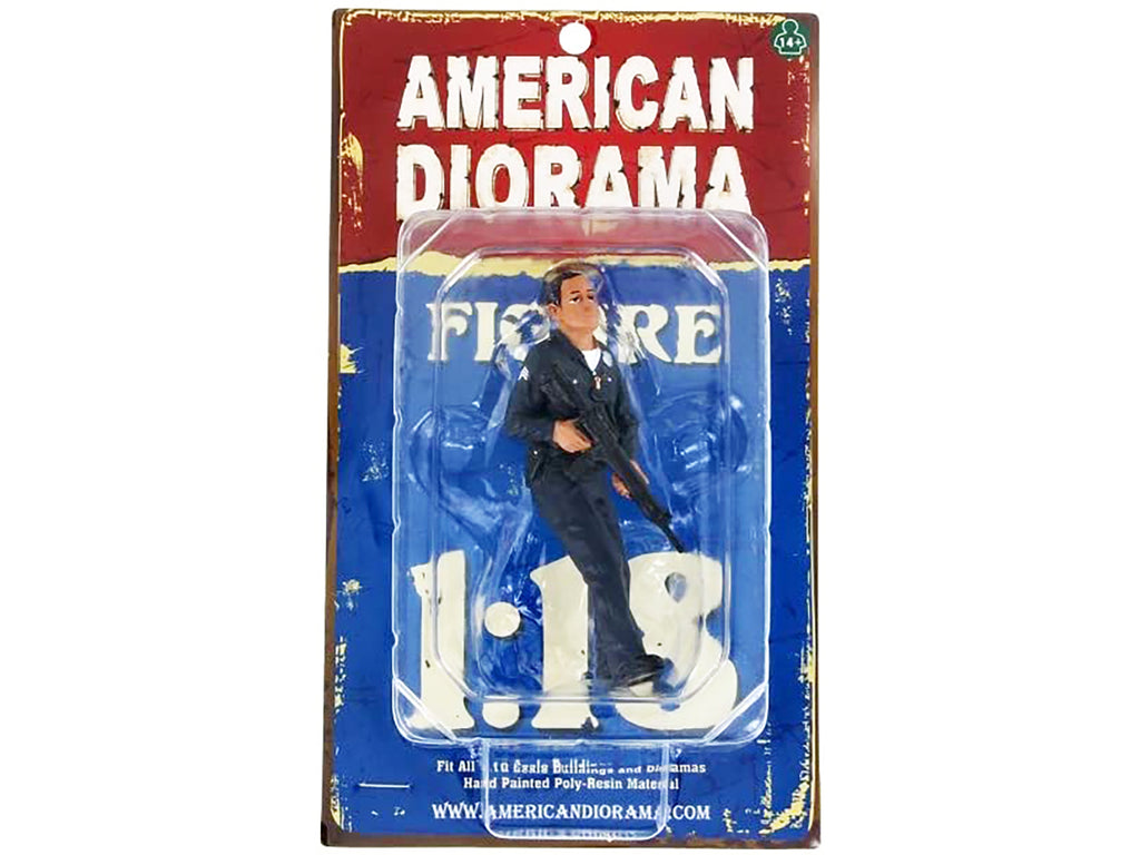 Police Officer II Figure For 1/18 Scale Models by American Diorama