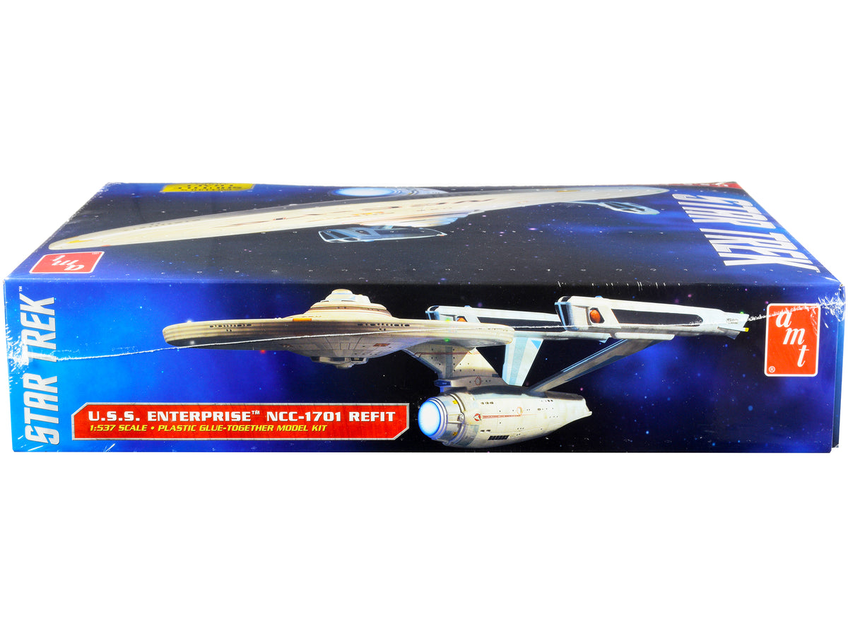 Skill 2 Model Kit U.S.S. Enterprise NCC-1701 Refit Starship 'Star Trek' 1/537 Scale Model by AMT