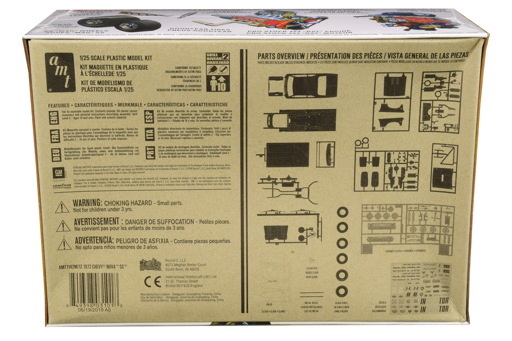 Skill 2 Model Kit 1972 Chevrolet Nova SS 'Pro Stocker' 1/25 Scale Model by AMT