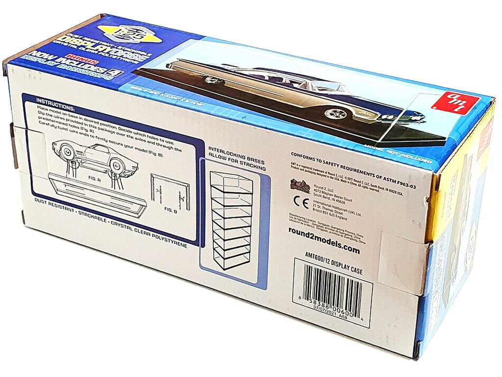Collectible Display Show Case for 1/24-1/25 Scale Model Cars by AMT