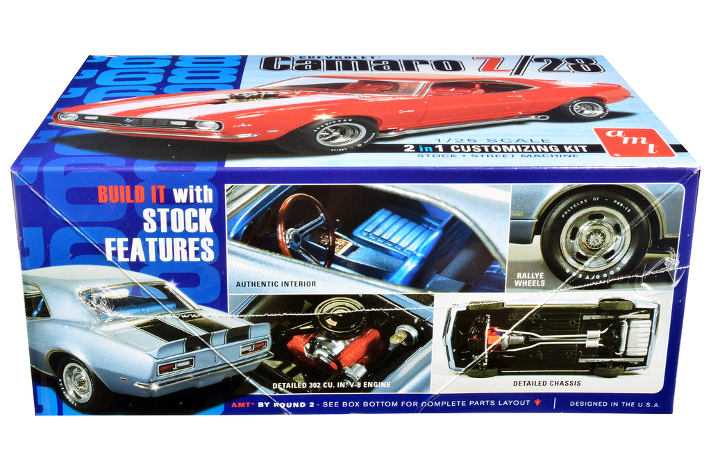 Skill 2 Model Kit 1968 Chevrolet Camaro Z/28 2-in-1 Kit 1/25 Scale Model by AMT