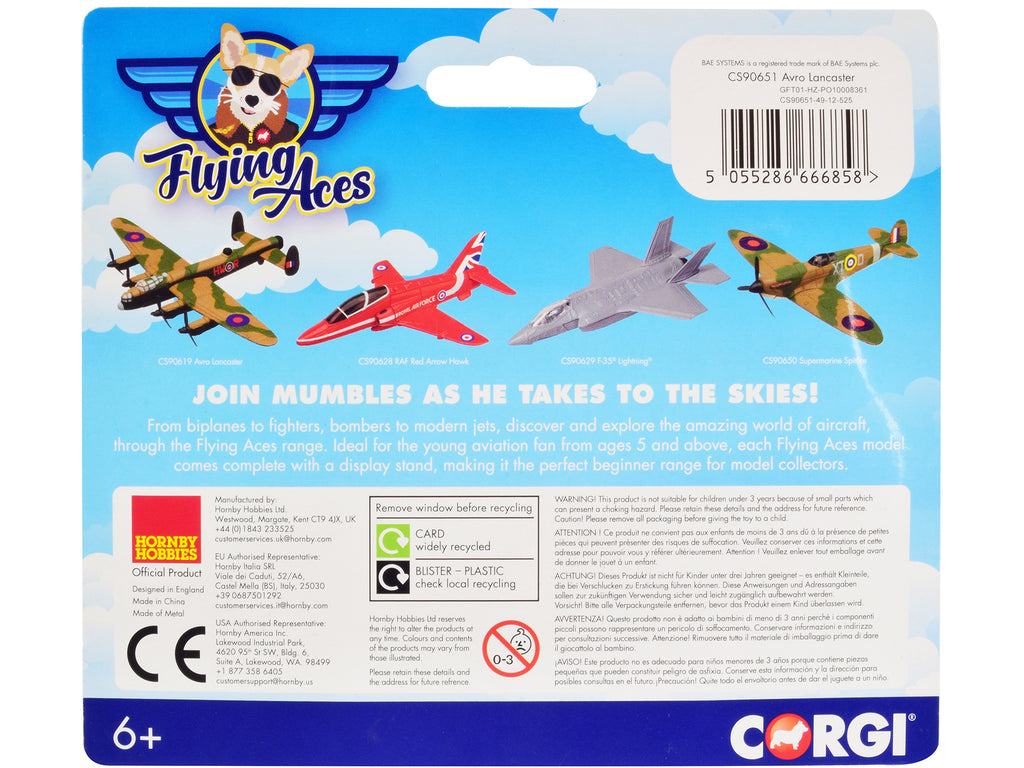 Avro Lancaster Bomber Aircraft 'RAF' 'Flying Aces' Series Diecast Model by Corgi