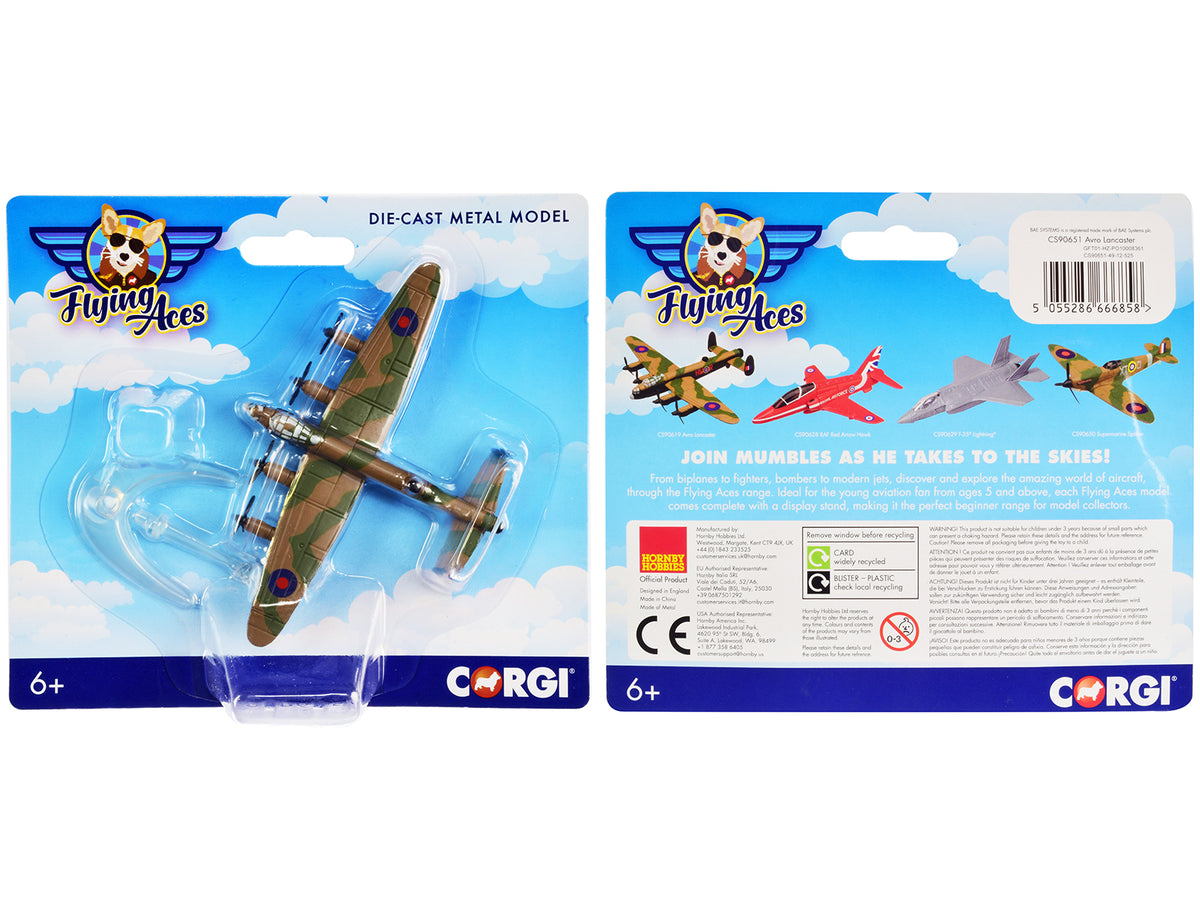 Avro Lancaster Bomber Aircraft 'RAF' 'Flying Aces' Series Diecast Model by Corgi