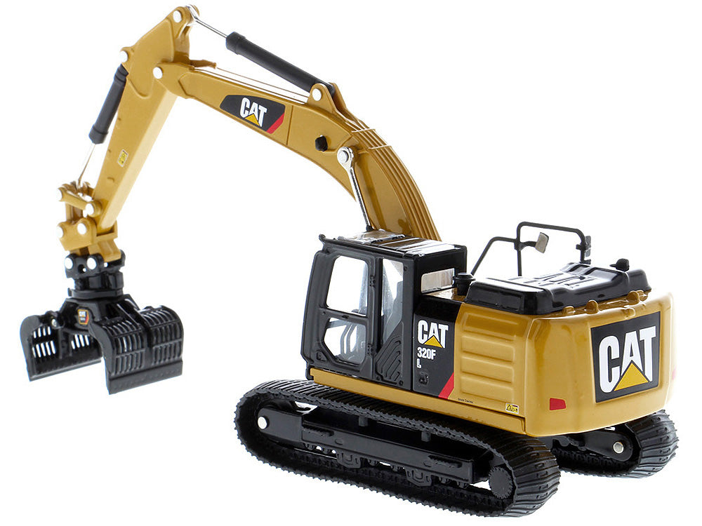 CAT Caterpillar 320F L Hydraulic Tracked Excavator with 5 Work Tools 'Play & Collect!' 1/64 Diecast Model by Diecast Masters