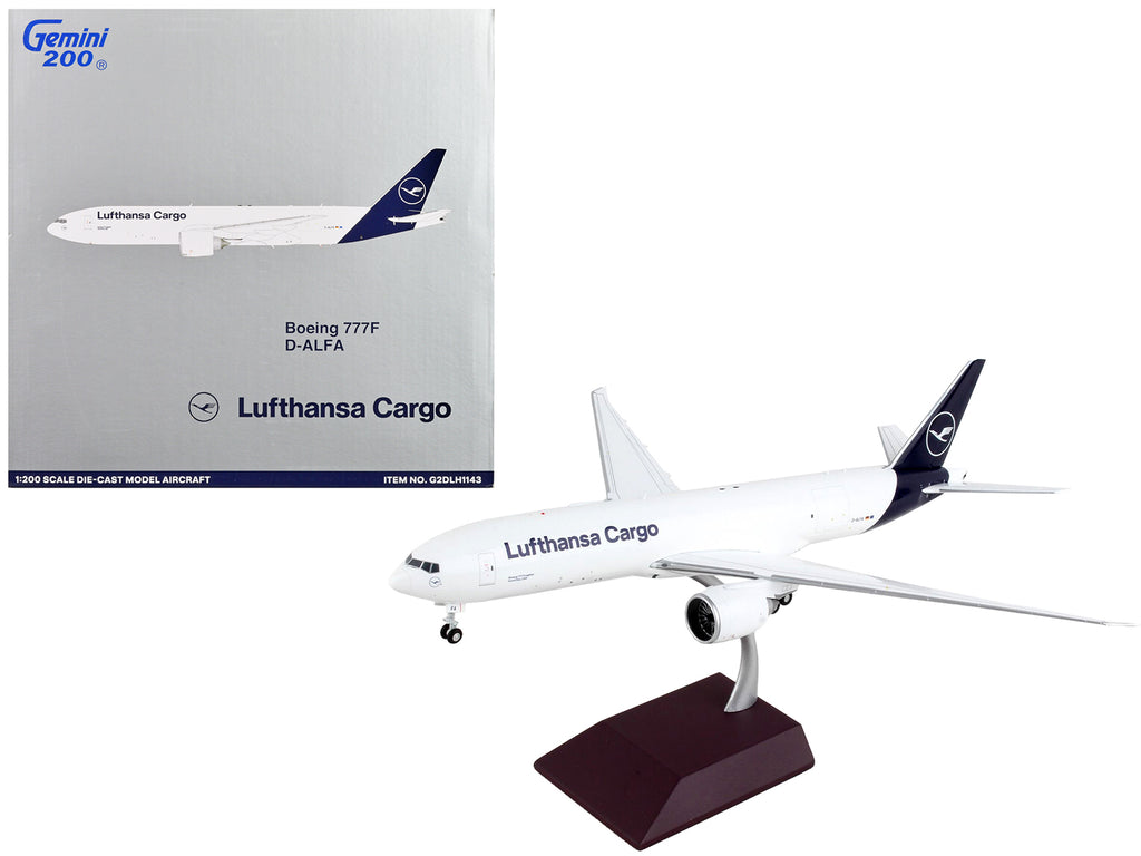 Boeing 777F Commercial Aircraft 'Lufthansa Cargo' White with Blue Tail 'Gemini 200' Series 1/200 Diecast Model Airplane by GeminiJets