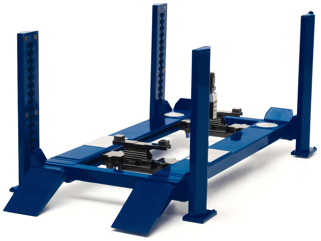 Adjustable Four Post Lift Blue for 1/18 Scale Diecast Model Cars by Greenlight