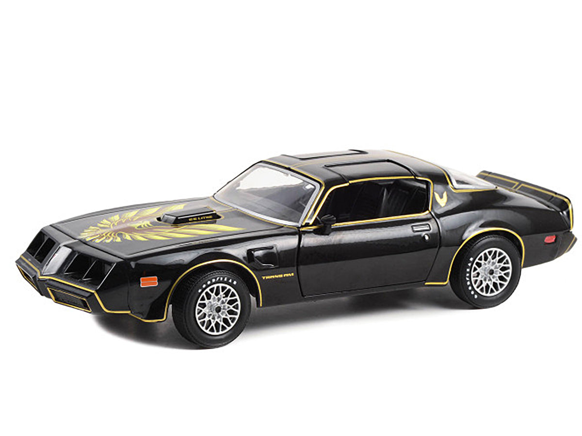 1979 Pontiac Firebird T/A Trans Am Black with Hood Phoenix 'Rocky II' (1979) Movie 1/24 Diecast Model Car by Greenlight