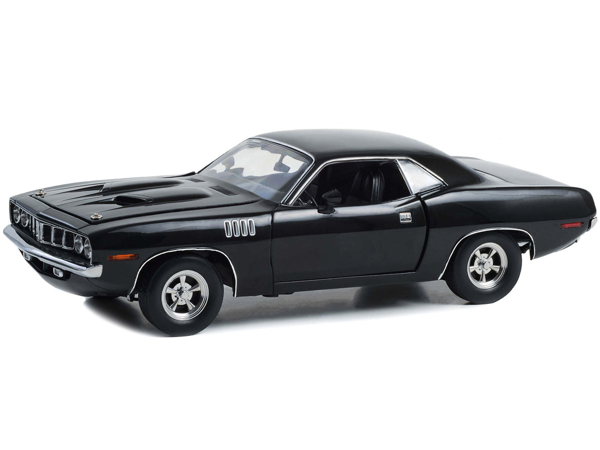 Plymouth Barracuda Black 'John Wick: Chapter 4' (2023) Movie 1/18 Diecast Model Car by Highway 61