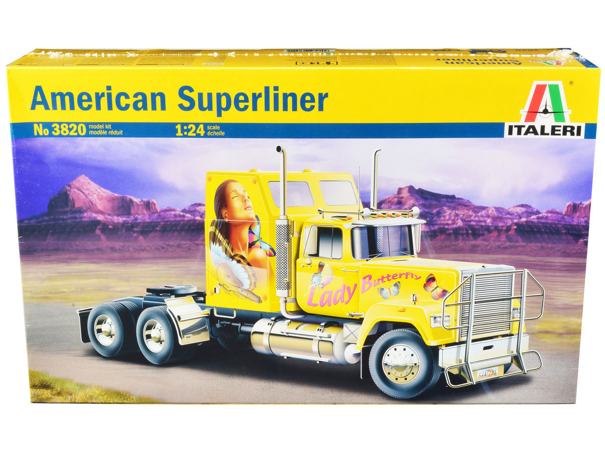 Skill 5 Model Kit American Superliner Truck Tractor 'Lady Butterfly' 1/24 Scale Model by Italeri