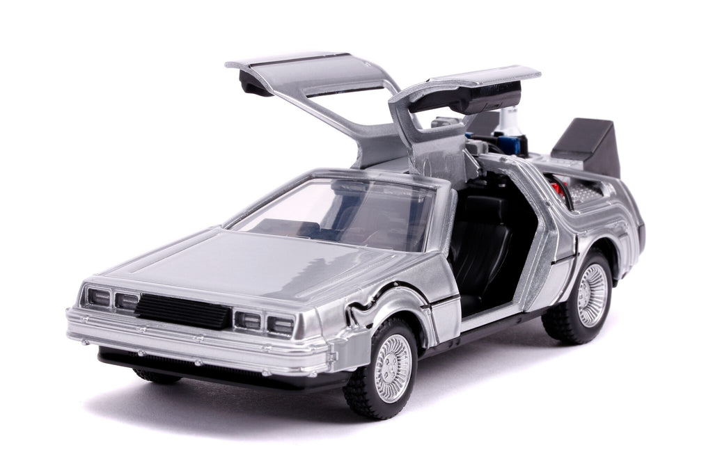 DeLorean DMC (Time Machine) Silver 'Back to the Future Part II' (1989) Movie 'Hollywood Rides' Series 1/32 Diecast Model Car by Jada