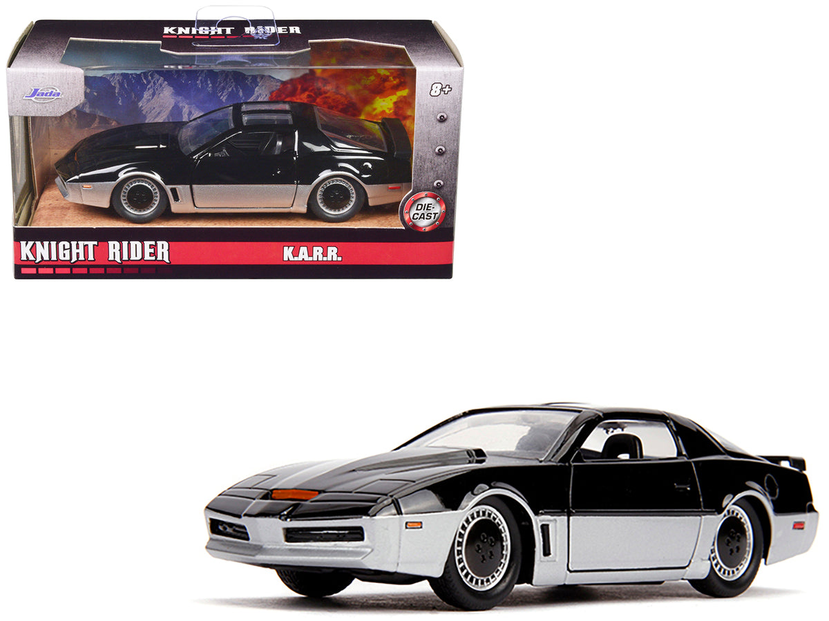 K.A.R.R. Black and Silver 'Knight Rider' (1982) TV Series 'Hollywood Rides' Series 1/32 Diecast Model Car by Jada