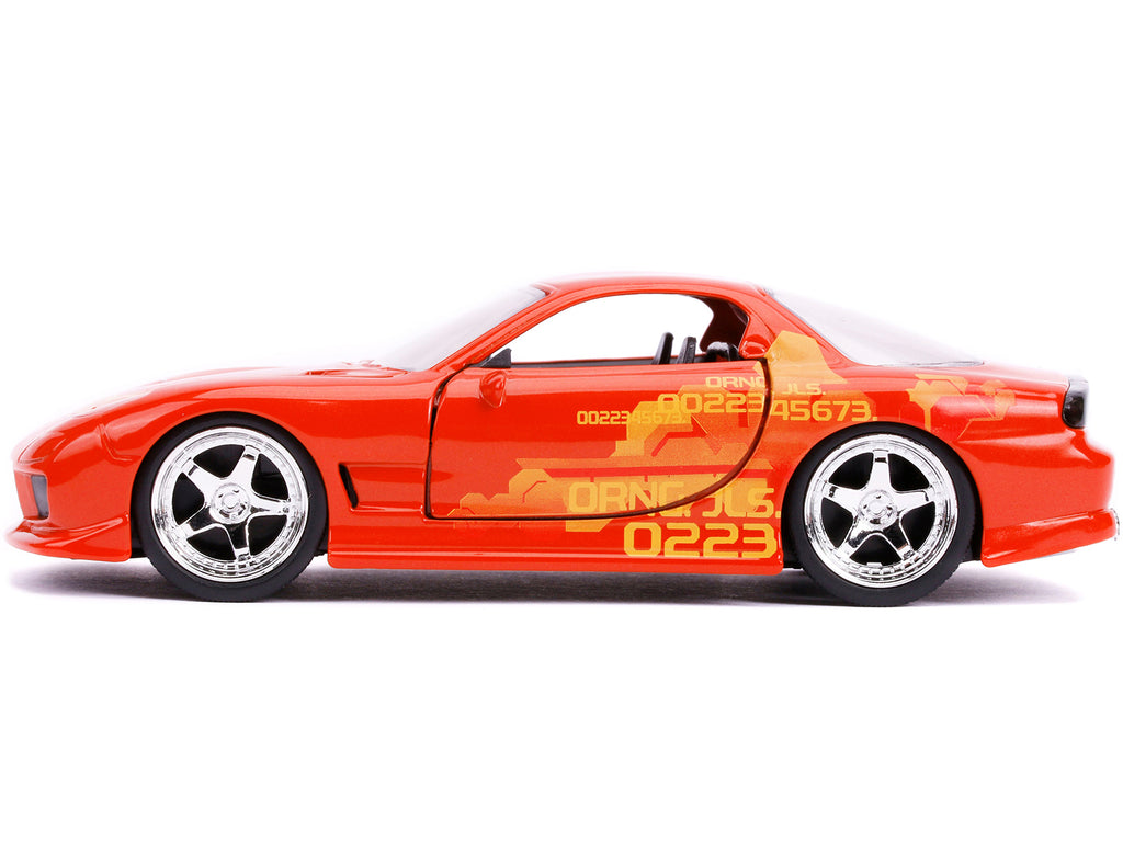 Orange Julius' Mazda RX-7 Orange Metallic with Graphics 'Fast & Furious' Series 1/32 Diecast Model Car by Jada