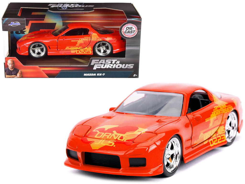 Orange Julius' Mazda RX-7 Orange Metallic with Graphics 'Fast & Furious' Series 1/32 Diecast Model Car by Jada