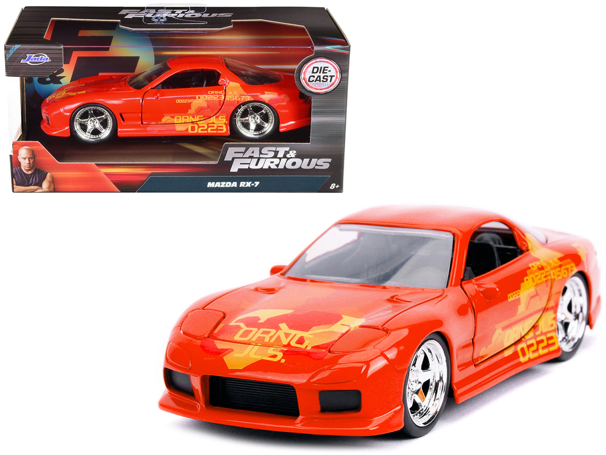 Orange Julius' Mazda RX-7 Orange Metallic with Graphics 'Fast & Furious' Series 1/32 Diecast Model Car by Jada