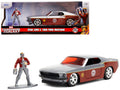 1969 Ford Mustang Silver Metallic and Dark Red and Star Lord Diecast Figure 'Marvel Guardians of the Galaxy' 'Hollywood Rides' Series 1/32 Diecast Model Car by Jada