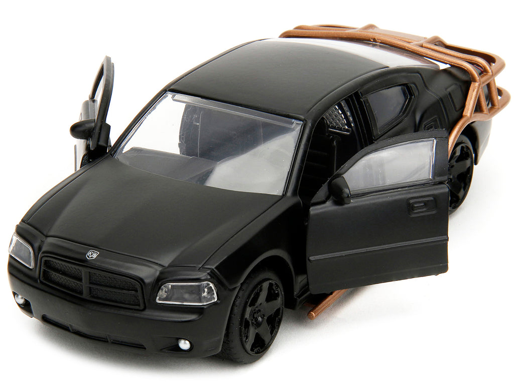 2006 Dodge Charger Matt Black with Outer Cage 'Fast & Furious' Series 1/32 Diecast Model Car by Jada