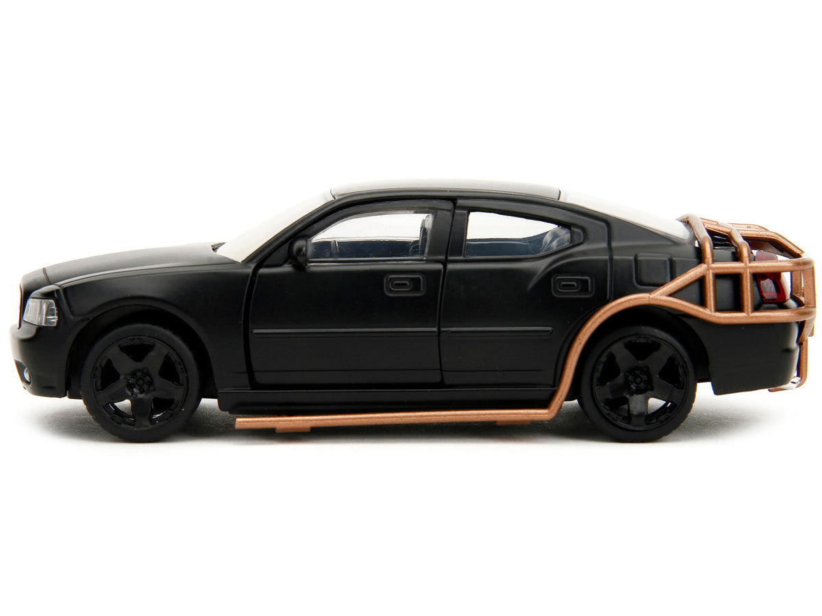 2006 Dodge Charger Matt Black with Outer Cage 'Fast & Furious' Series 1/32 Diecast Model Car by Jada