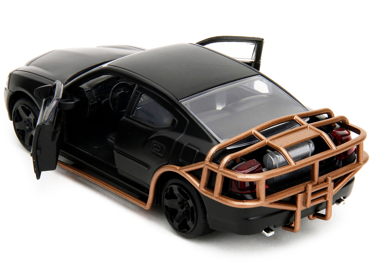 2006 Dodge Charger Matt Black with Outer Cage 'Fast & Furious' Series 1/32 Diecast Model Car by Jada