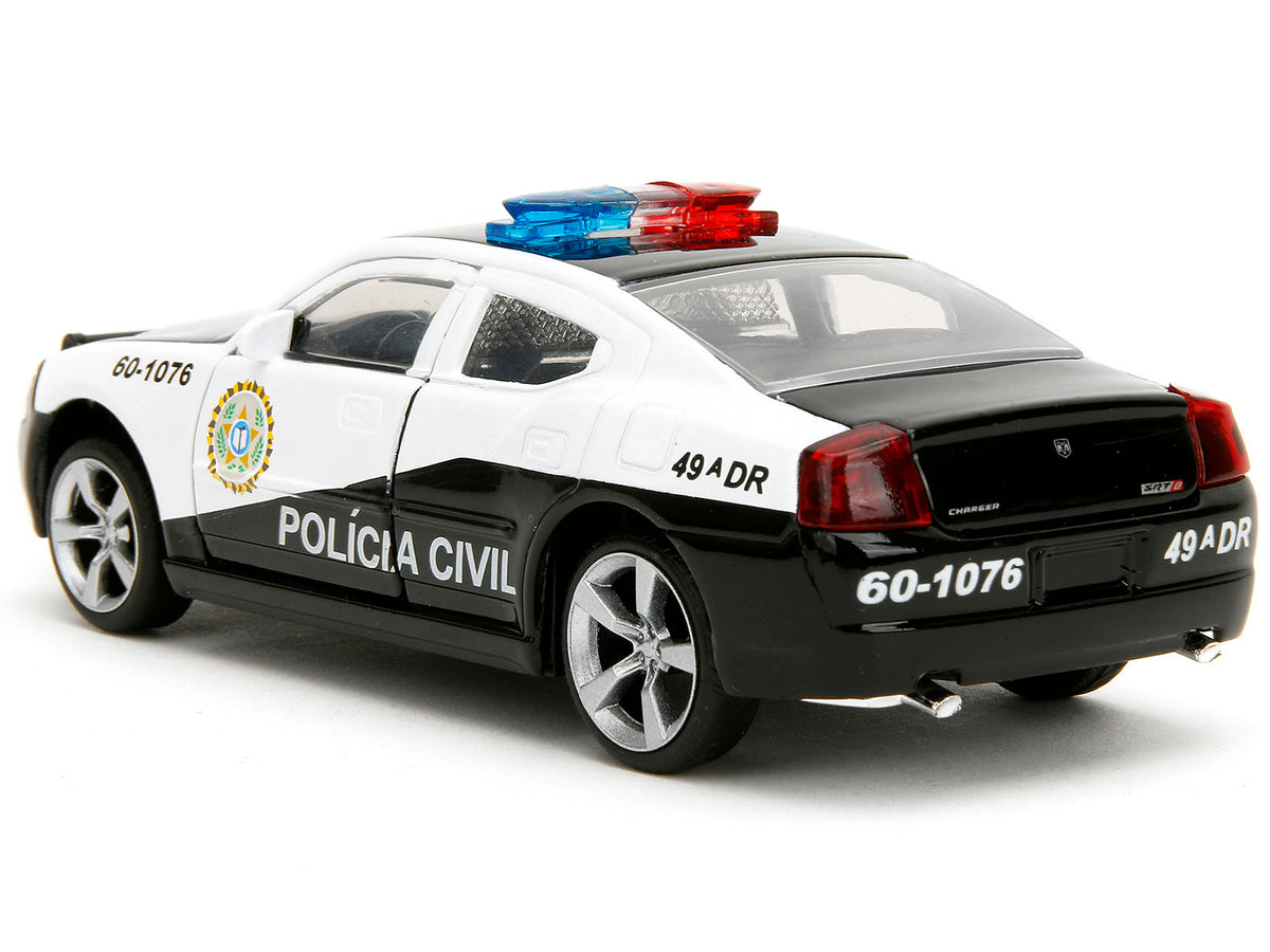 2006 Dodge Charger Police Black and White 'Policia Civil' 'Fast & Furious' Series 1/32 Diecast Model Car by Jada