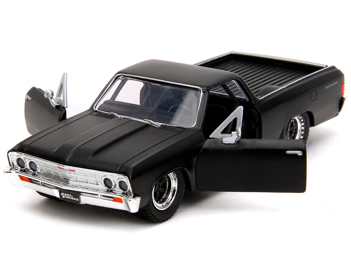 1967 Chevrolet El Camino Matt Black 'Fast & Furious' Series 1/32 Diecast Model Car by Jada