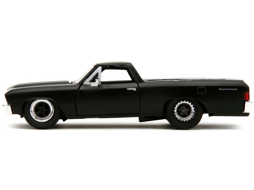 1967 Chevrolet El Camino Matt Black 'Fast & Furious' Series 1/32 Diecast Model Car by Jada
