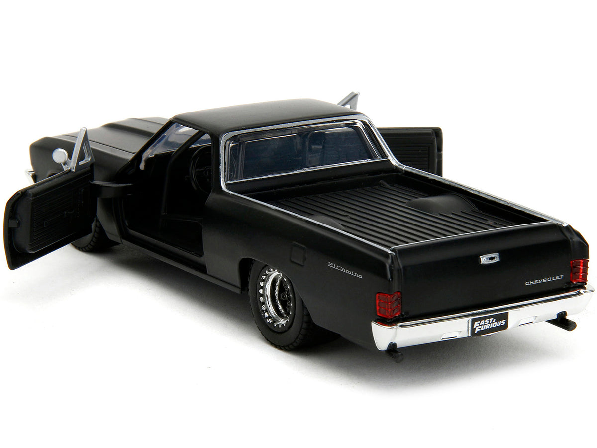 1967 Chevrolet El Camino Matt Black 'Fast & Furious' Series 1/32 Diecast Model Car by Jada