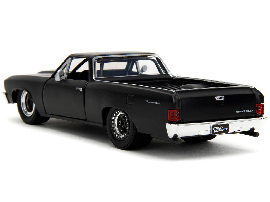 1967 Chevrolet El Camino Matt Black 'Fast & Furious' Series 1/32 Diecast Model Car by Jada