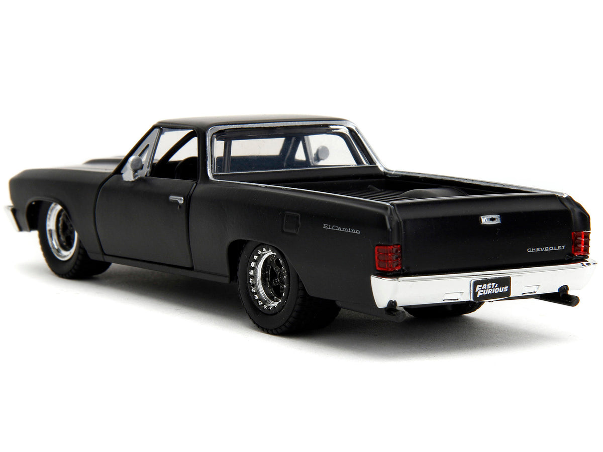 1967 Chevrolet El Camino Matt Black 'Fast & Furious' Series 1/32 Diecast Model Car by Jada