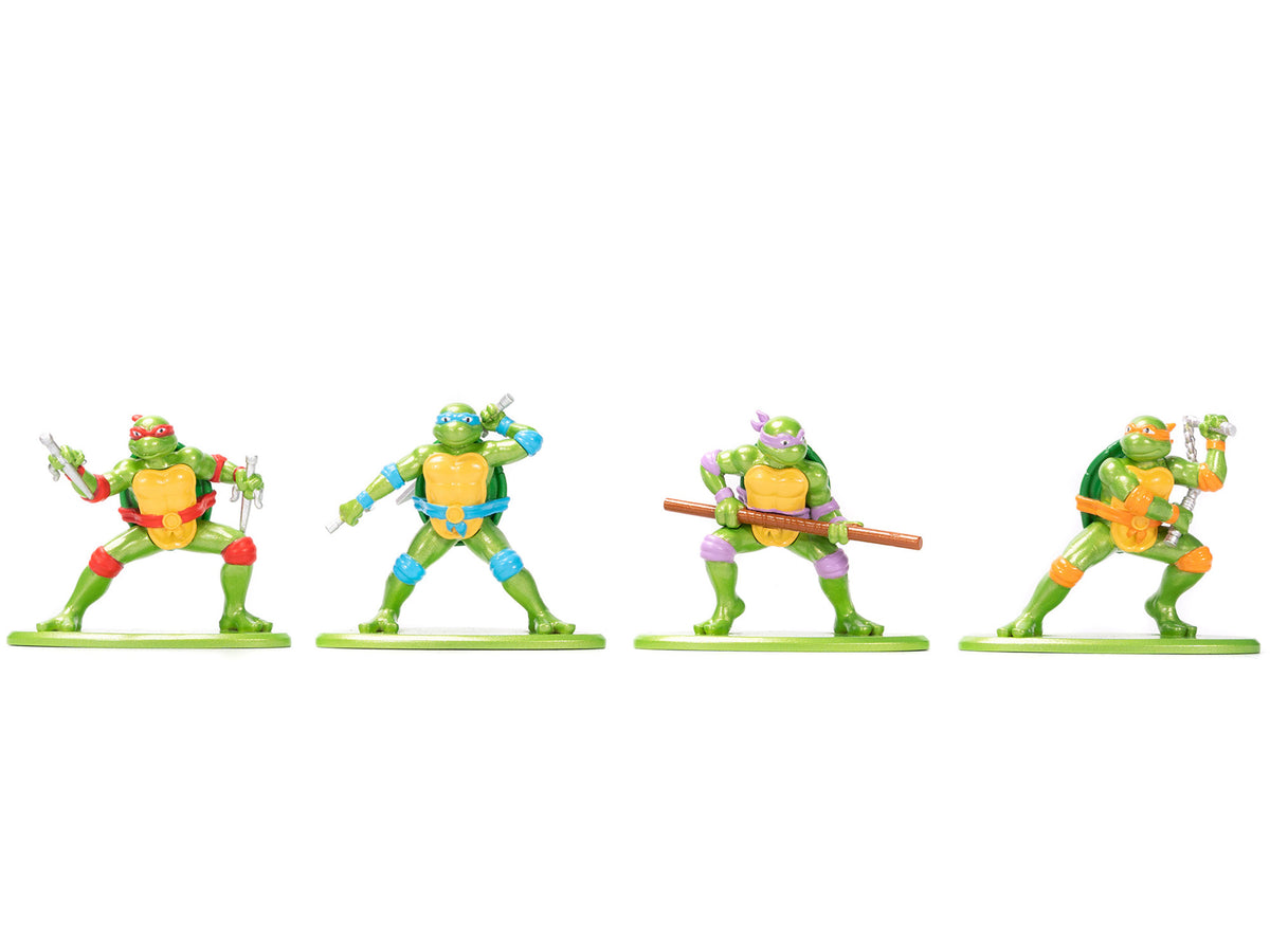 'Teenage Mutant Ninja Turtles' Turtle Lair Diorama Set with Figures and Party Wagon 'Nano Scene' Series Model by Jada