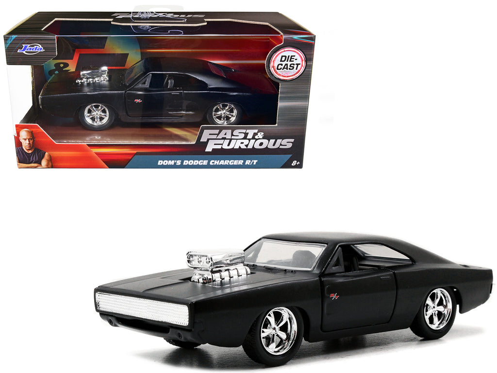 Dom's Dodge Charger R/T Matt Black 'Fast & Furious' Movie 1/32 Diecast Model Car by Jada
