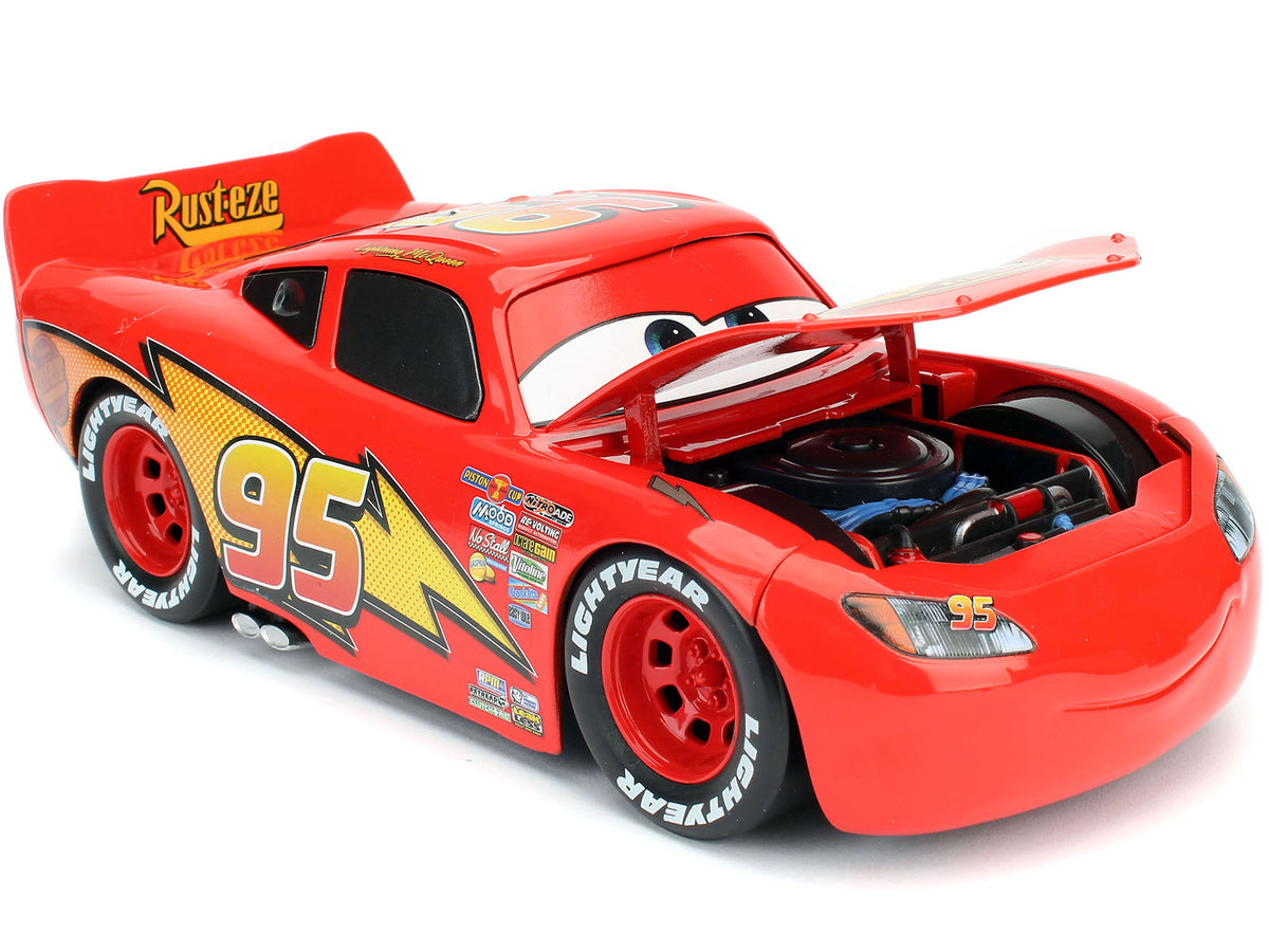 Lightning McQueen #95 Red with Extra Wheels Disney & Pixar 'Cars' Movie 'Hollywood Rides' Series Diecast Model Car by Jada
