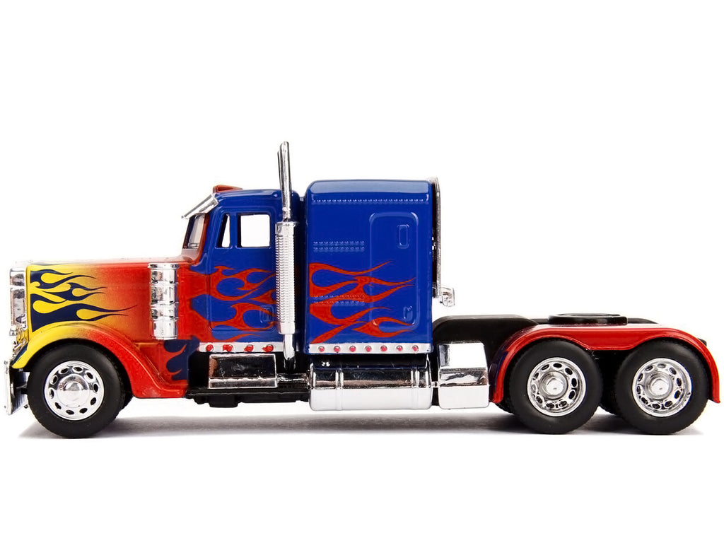 Optimus Prime Truck with Robot on Chassis from 'Transformers' Movie 'Hollywood Rides' Series 1/32 Diecast Model by Jada