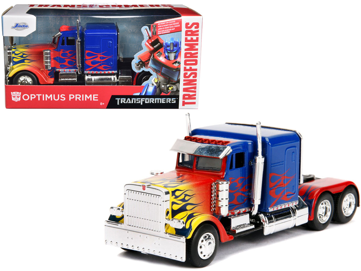 Optimus Prime Truck with Robot on Chassis from 'Transformers' Movie 'Hollywood Rides' Series 1/32 Diecast Model by Jada