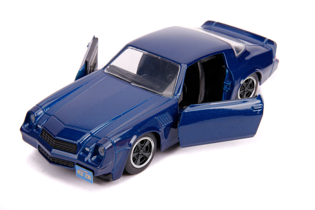 Billy's Chevrolet Camaro Z28 Metallic Dark Blue 'Stranger Things' (2016) TV Series 'Hollywood Rides' 1/32 Diecast Model Car by Jada