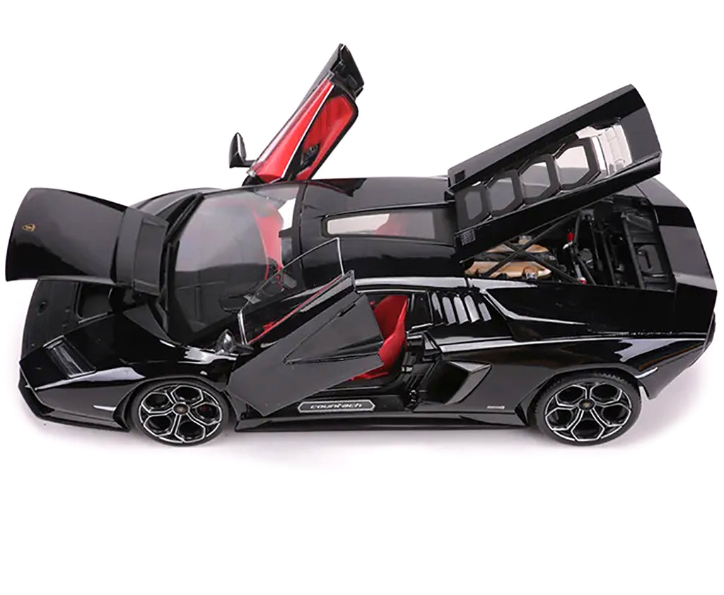 Lamborghini Countach LPI 800-4 Black with Red Interior 'Special Edition' 1/18 Diecast Model Car by Maisto