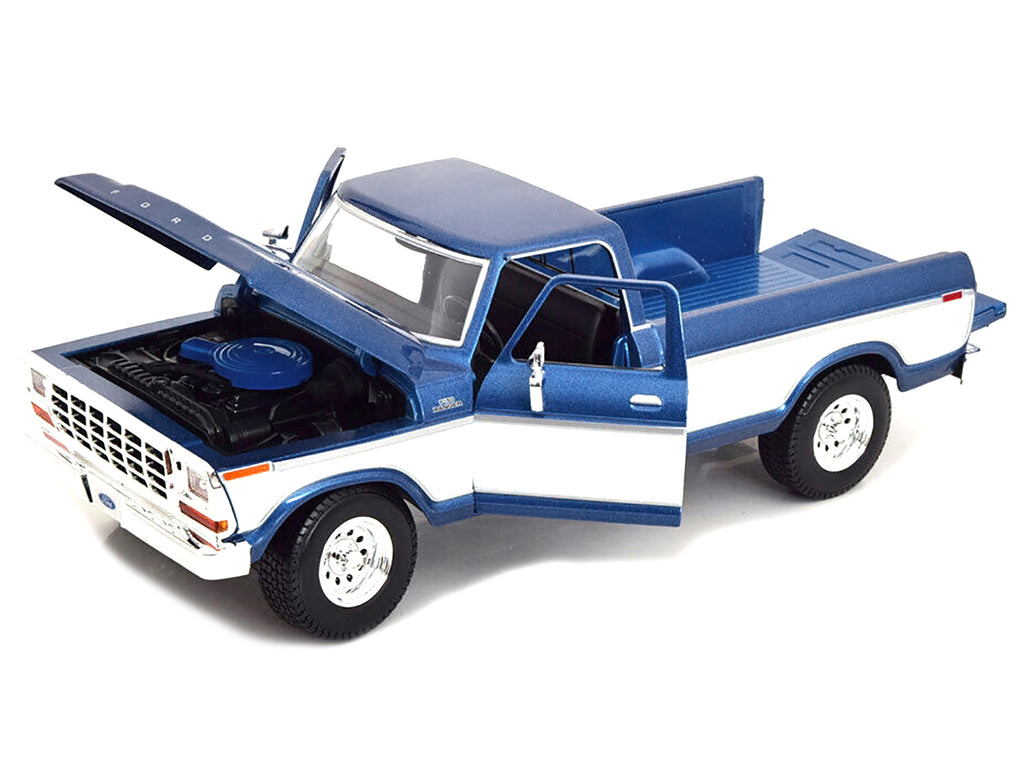 1979 Ford F-150 Ranger Pickup Truck Blue Metallic and Cream 'Special Edition' 1/18 Diecast Model Car by Maisto