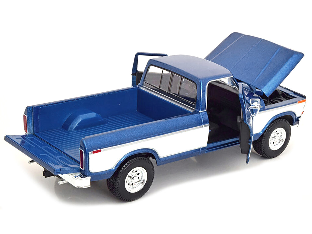 1979 Ford F-150 Ranger Pickup Truck Blue Metallic and Cream 'Special Edition' 1/18 Diecast Model Car by Maisto