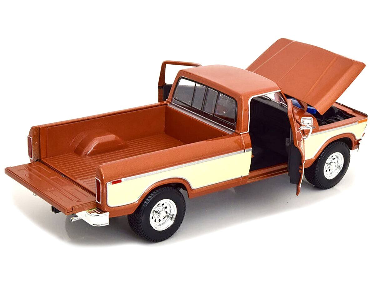 1979 Ford F-150 Ranger Pickup Truck Brown Metallic and Cream 'Special Edition' 1/18 Diecast Model Car by Maisto