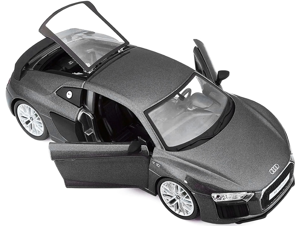 Audi R8 V10 Plus Gray Metallic 'Special Edition' 1/24 Diecast Model Car by Maisto