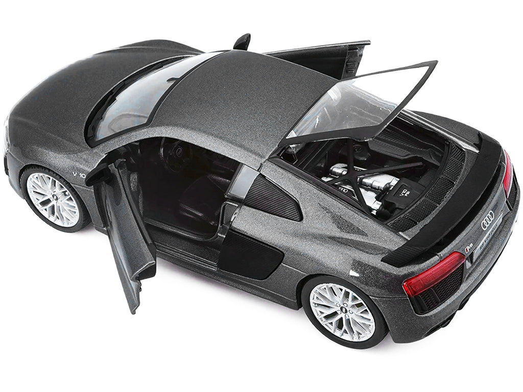 Audi R8 V10 Plus Gray Metallic 'Special Edition' 1/24 Diecast Model Car by Maisto