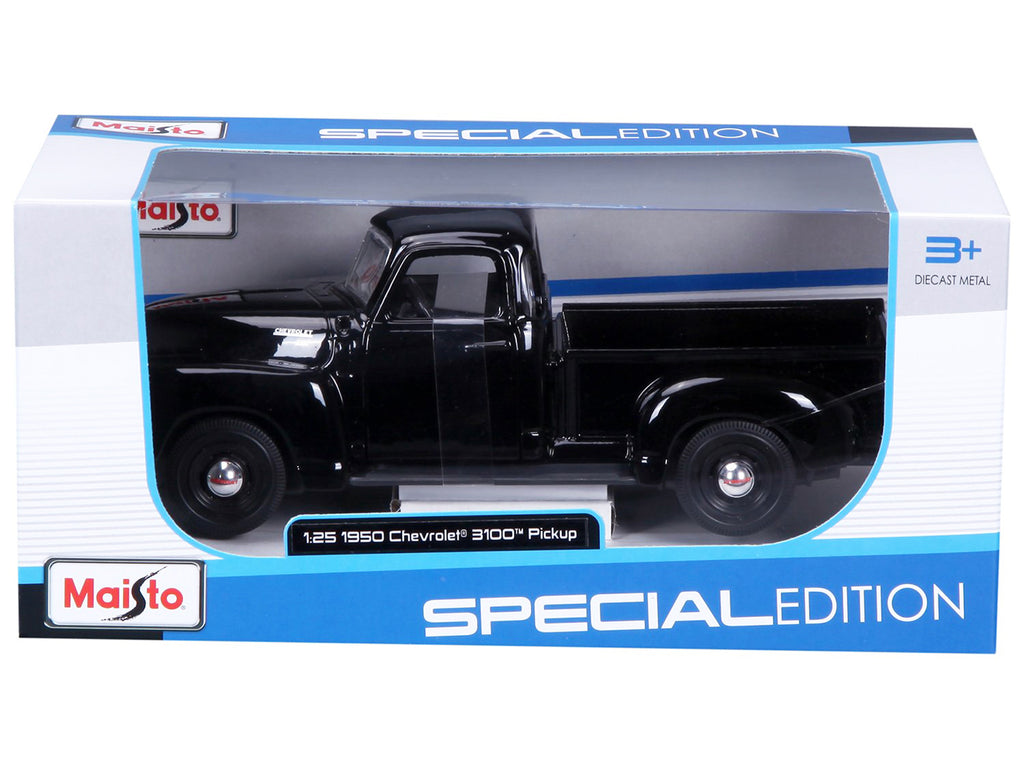 1950 Chevrolet 3100 Pickup Truck Black 1/25 Diecast Model Car by Maisto