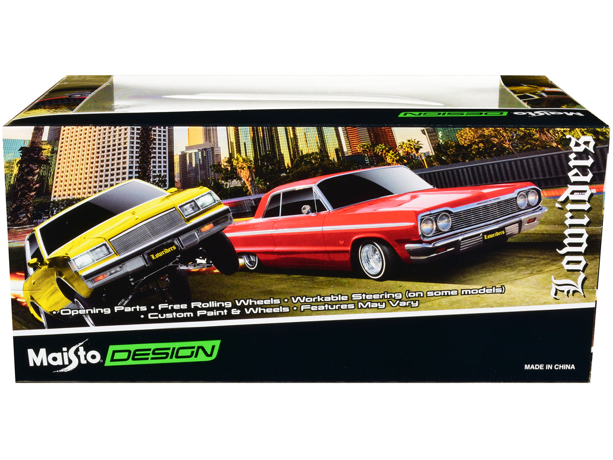 1965 Chevrolet El Camino Lowrider Gold Metallic with Graphics 'Lowriders' Series 1/25 Diecast Model Car by Maisto