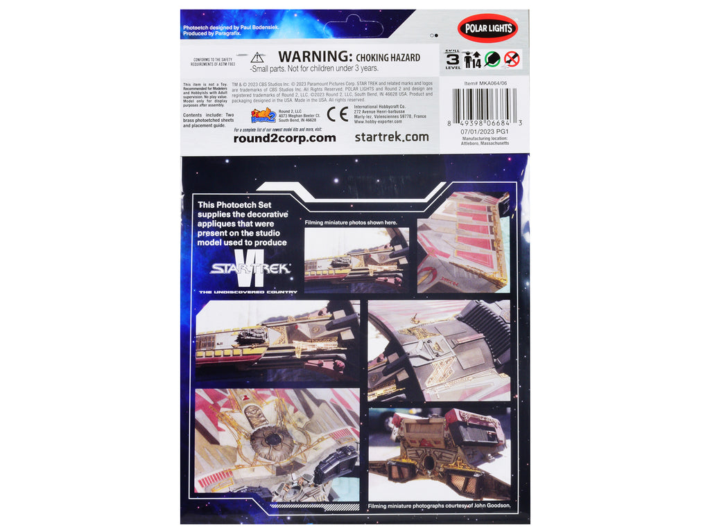 Photoetch Set for Klingon Kronos One Spaceship 'Star Trek VI: The Undiscovered Country' (1991) Movie 1/350 Scale by Polar Lights