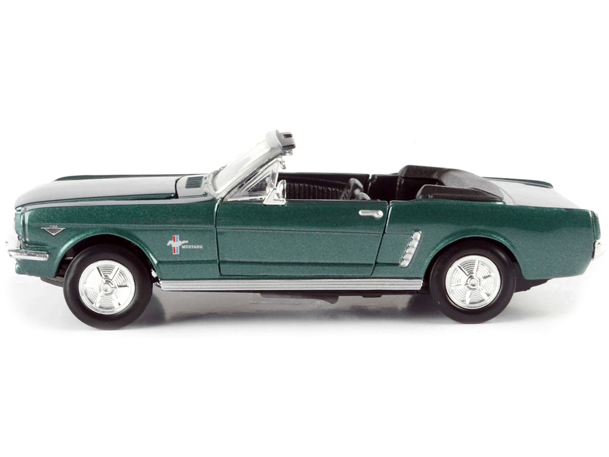 1964 1/2 Ford Mustang Convertible Green Metallic 1/24 Diecast Model Car by Motormax