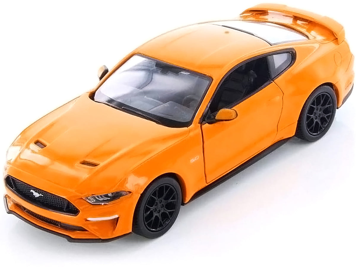2018 Ford Mustang GT 5.0 Orange with Black Wheels 1/24 Diecast Model Car by Motormax