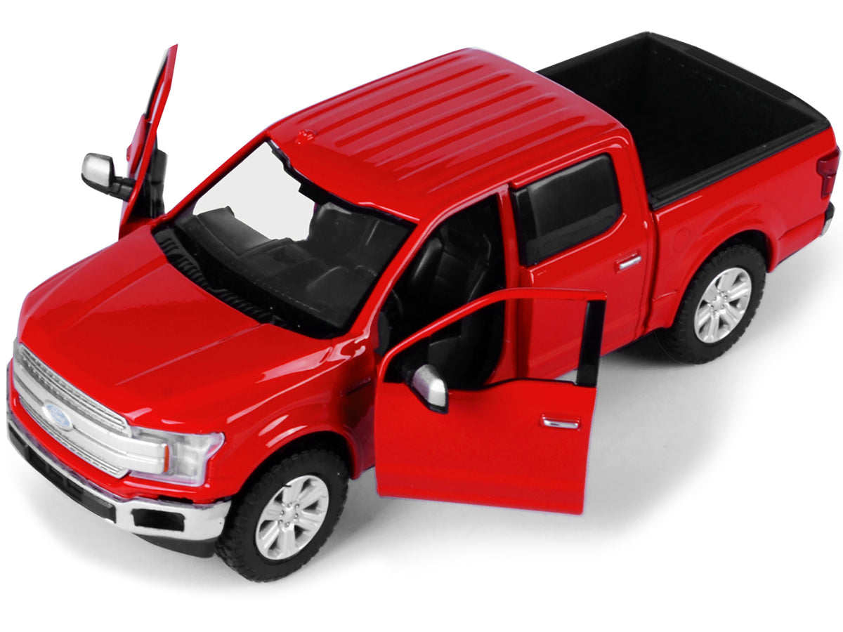 2019 Ford F-150 Lariat Crew Cab Pickup Truck Red 1/24-1/27 Diecast Model Car by Motormax
