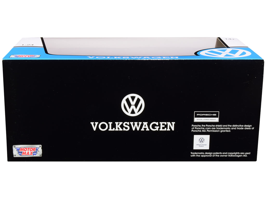 1966 Volkswagen Beetle 'Taxi' Yellow with White Top 1/24 Diecast Model Car by Motormax