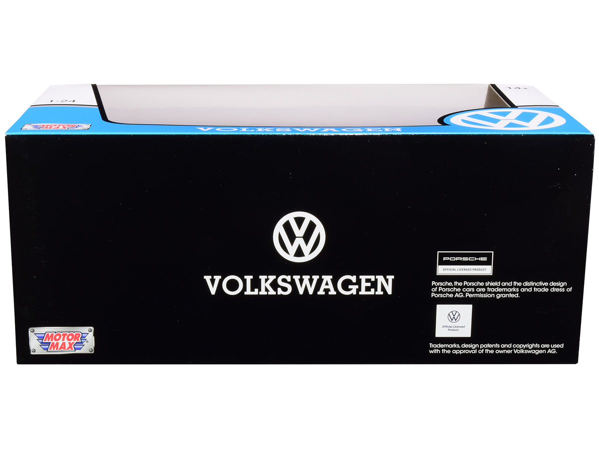 1966 Volkswagen Beetle 'Taxi' Yellow with White Top 1/24 Diecast Model Car by Motormax