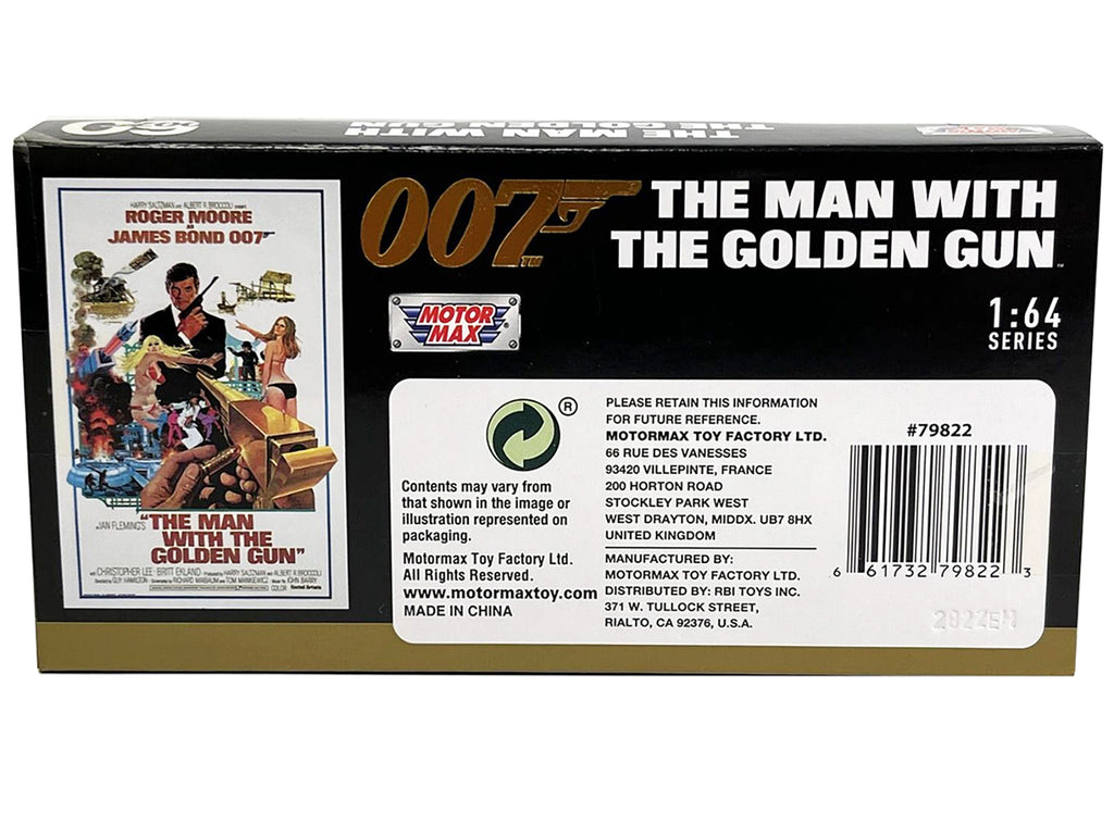 1974 AMC Hornet Red with White Stripes James Bond 007 'The Man with the Golden Gun' (1974) Movie with Display 1/64 Diecast Model Car by Motormax